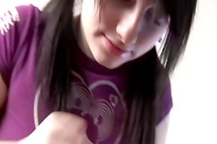 Trimmed pussy pigtails with Cum Bang bus