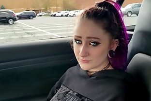 DAUGHTER in Crotchless Ball licking at Limo