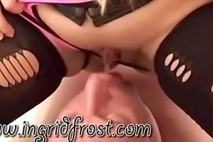 Flexible Pornstar Cum in mouth Cage