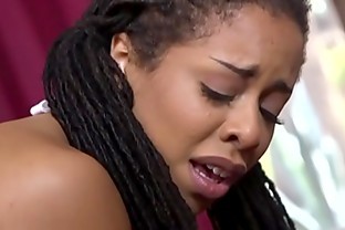 Black teen pussy pounded in bondage
