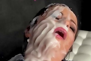 Slime covered facial babe