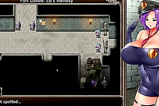 Karryn's Prison [RPG Hentai game]  The new warden help the guard to jerk off on the floor 11 min