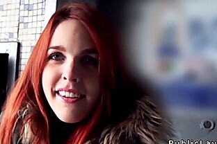 Redhead Spanish student from public banging 7 min