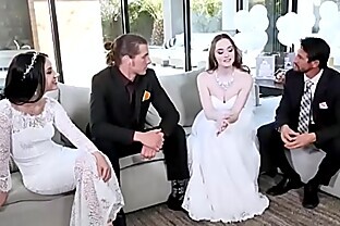 Lesbian brides foursome fucked by their fathers 8 min