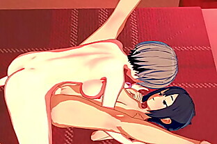 Futa Uzaki spreads Ami Asai’s legs wide open and fills her with cum. Uzaki-chan Futanari Hentai. 11 min