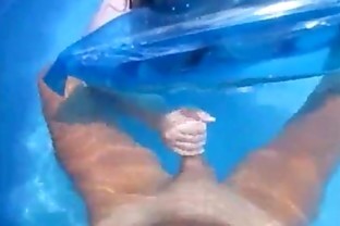Nasty Mom Jerks Stepson in pool-see more at