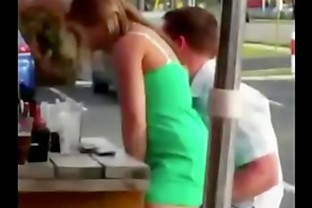 Couple having sex in a restaurant