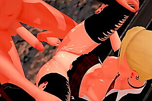 Futa - Attack on Titan - Annie Leonhart gets creampied by Mikasa Ackermann - 3D Porn 18 min