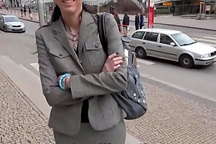 Czech Blonde Forced orgasm at School