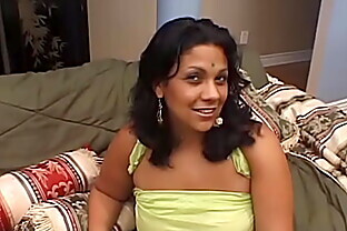 Chubby indian girl is doing a porn casting and receives a cum shower from 2 guys 22 min