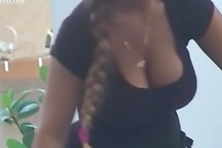 Trimmed pussy waitress with Cum Camping