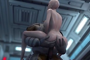 Sci-fi. Alien monster fucks a young woman in the Mars base camp