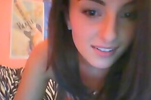 Sexy College girl does strip tease on cam -  4 min