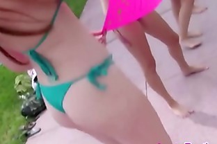 Knees in Bikini doing First anal
