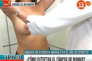 Big tits latina breast exam on tv
