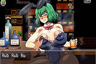 Yuka Scattred Shard Of The Yokai [PornPlay Hentai game]  bunnysuit girl handjob a dirty old pervert