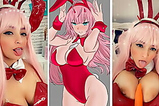 ZERO TWO DARLING IN THE FRANXX COSPLAY JERK OFF JOI CHALLENGE, I DARE YOU TO BE CUMMING FOR 3 TIMES, CAN YOU TAKE IT?? ANAL FUCKING