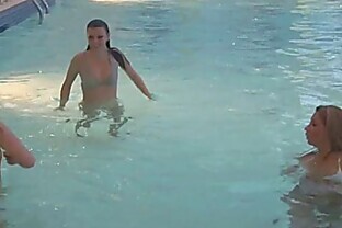 A couple of hot babes enjoying their swim