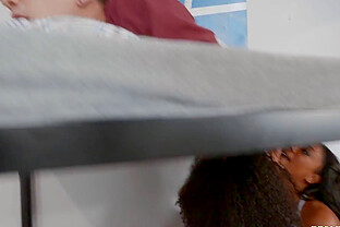 Black chicks are having a wild time sharing the bed