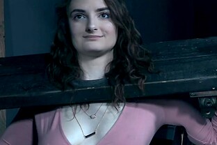 Kinky brunette in bondage