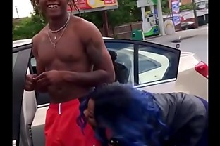 Me and handsomedevan Flashing at the gas station