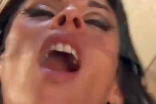 Tranny in a bikini fucked in the ass by a big cock