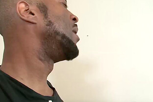 Black guy gets a blowjob from a white girl