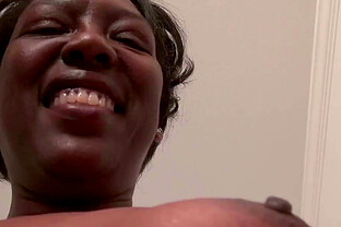 Black milf with big ass and big tits masturbates