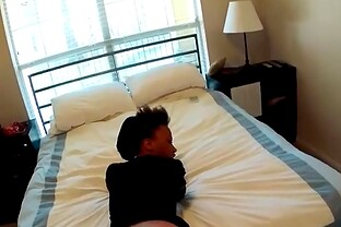 Black amateur sucks his cock and gets laid