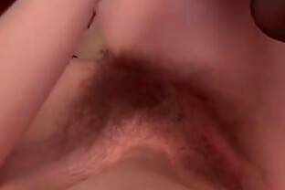Sexy redhead in stockings and heels masturbates solo