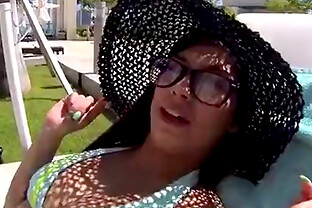 Cute nerd in glasses fucks a big cock