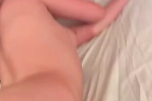 Teen with small tits fingers her pussy