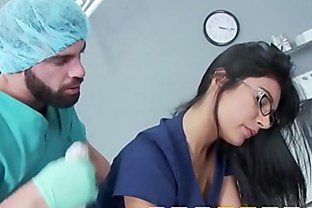 White Doctor with Fucking machine at Medical chair