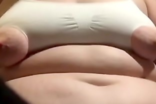 Fat slut has multiple orgasms from beating her tits and rubbing her cunt