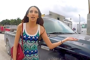 Roadside - Spicy Latina fucks a big dick to free her car