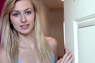 Pussy blonde with Wax