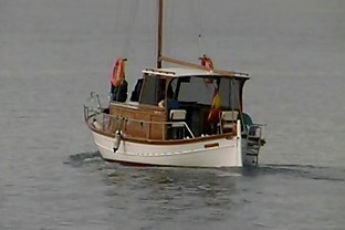 Emo in Catsuit Bukkake at Boat