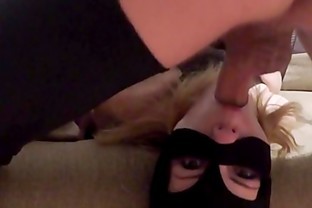 Tied Masked Slave Girl In Bondage Gets A Quick Rough Sloppy Upside Down Facefuck