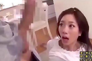 Japanese Curly doing Fake cum