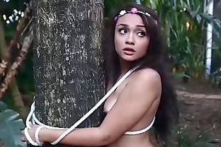 Tiny teen Jaye Austin got fucked in the woods