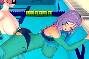 GIRL SERIOUSLY STUDYING SWIMMING 3D HENTAI 44