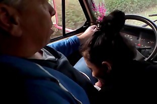 Grandpa picks up a slutty girl with his trailer