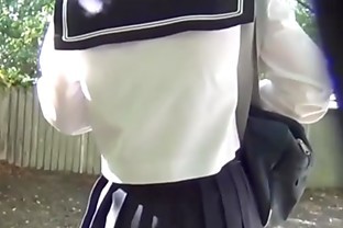 Japanese Daughter doing Cum on ass