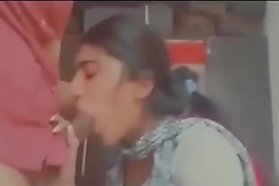 Indian slutty gf giving passionate blowjob to boyfriend ...