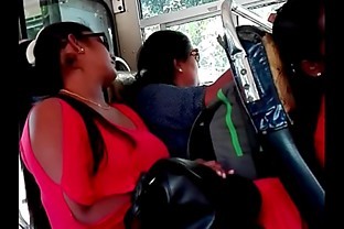 Cheerleader Cum swallow at Bus